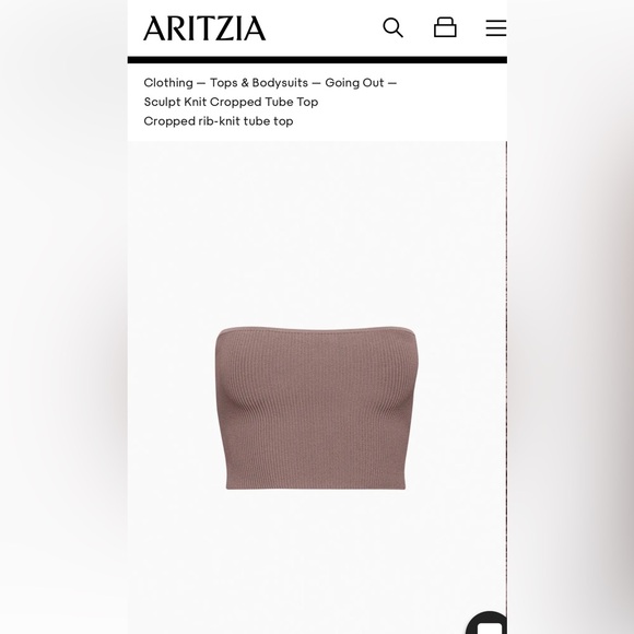 Babaton Cropped Ribbed Tube Top - Picture 1 of 6